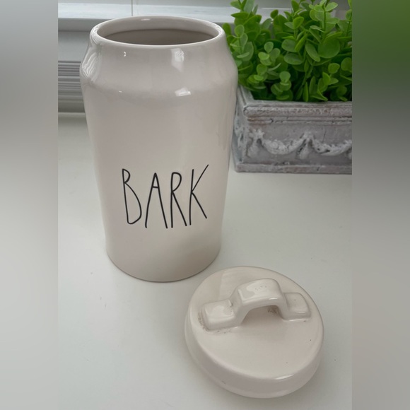 Rae Dunn BARK Ceramic Canister for Dog Treats Artisan Collection by Magenta - Picture 3 of 6